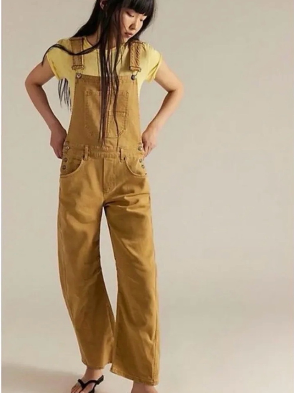 We The Free Good Luck Barrel Overalls